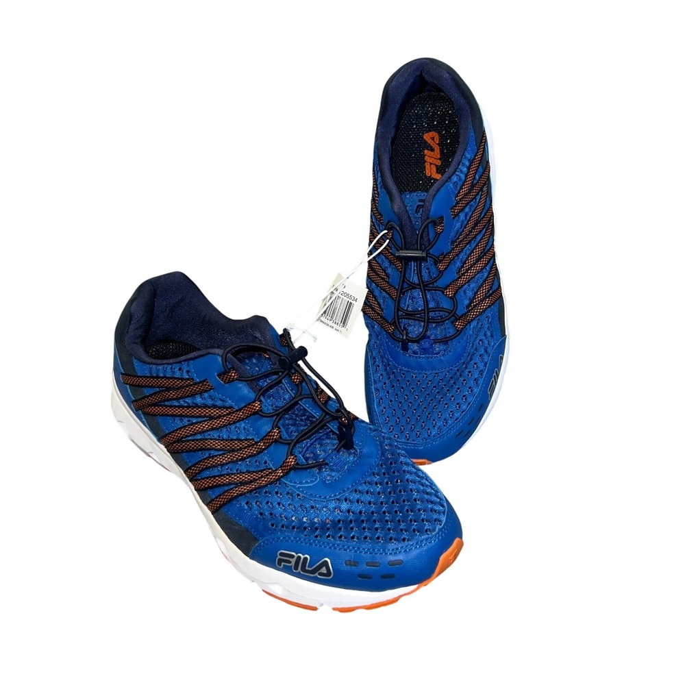 Fila Sorrento Breathable Mesh Athletic Sneakers Shoes Blue & Orange Men's SZ‎ 12